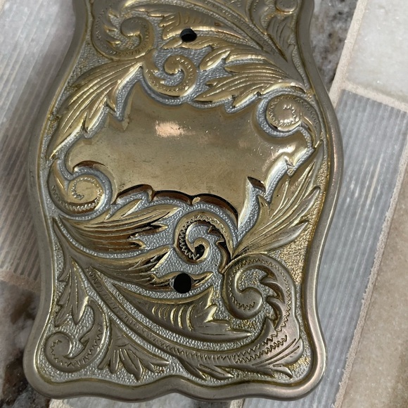 Vintage Unbranded Ornate Leaves Metal Belt Buckle - Picture 6 of 10